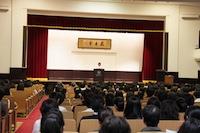 2015年オープンキャンパス(理学部) 7月18日 学長挨拶