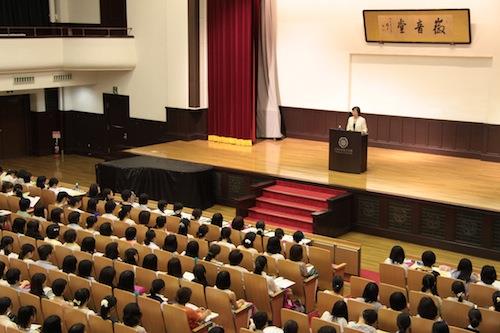 2015年オープンキャンパス(理学部) 7月18日 学長挨拶