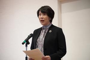 来賓挨拶：井本佐智子理事（独立行政法人国際協力機構）